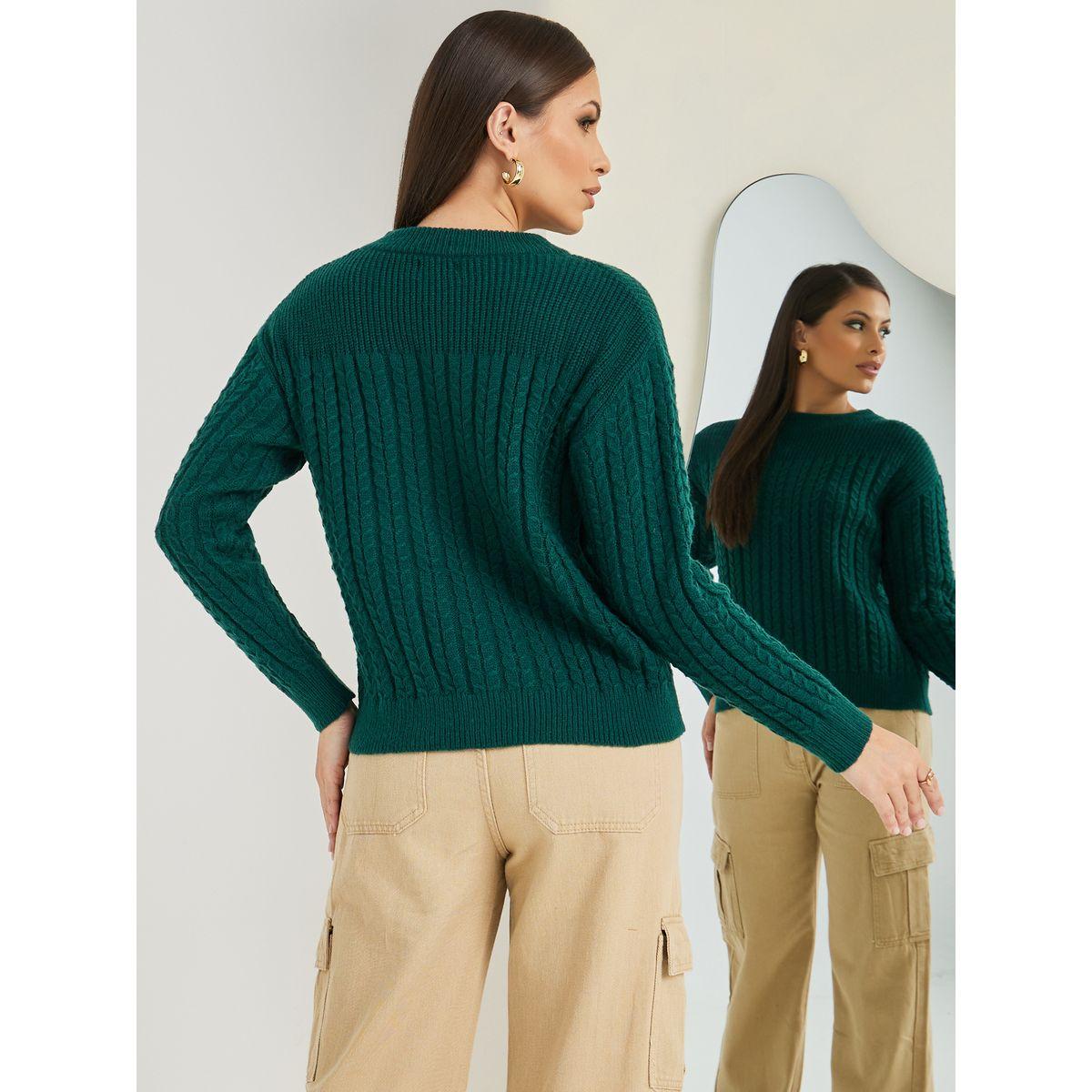 سويتر محبوك بقصة عادية-women-clothing-cardigansandjumpers-jumpers-image-2