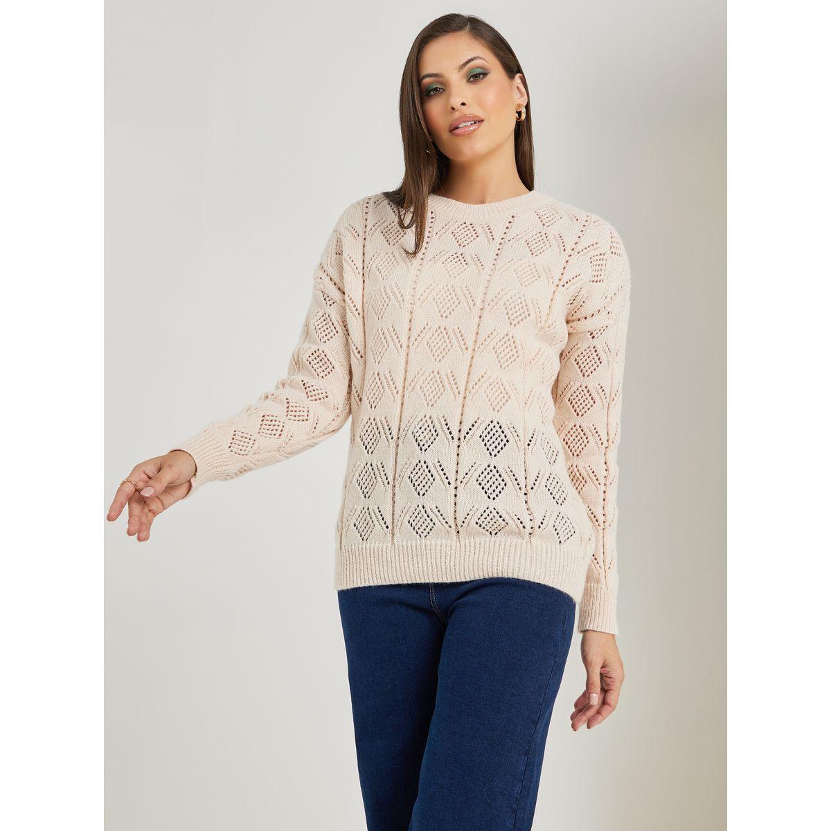سويتر بتفاصيل بارزة الملمس-women-winterwear-cardigansandjumpers-jumpers-image-4