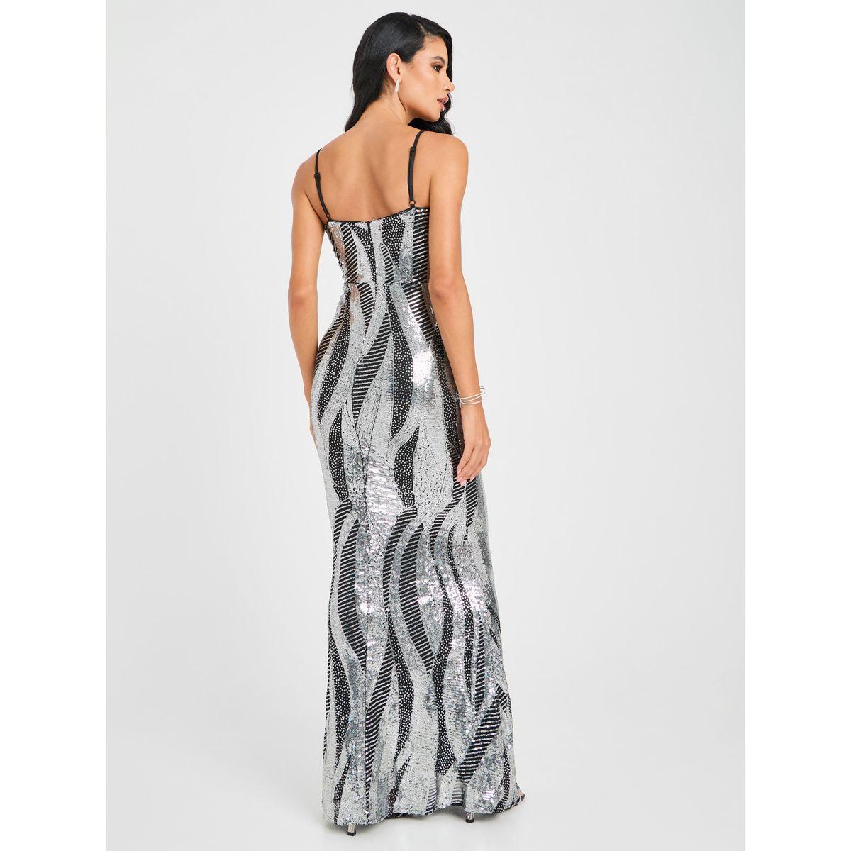 Styli Sequin Mermaid Hem Bodycon Maxi Dress-women-clothing-dresses-image-4