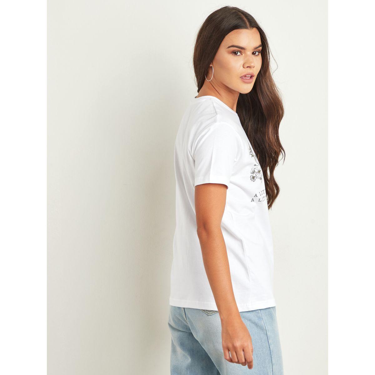 Styli Regular Fit Little More Kindness Flower Print T-Shirt-women-clothing-tshirts-image-3