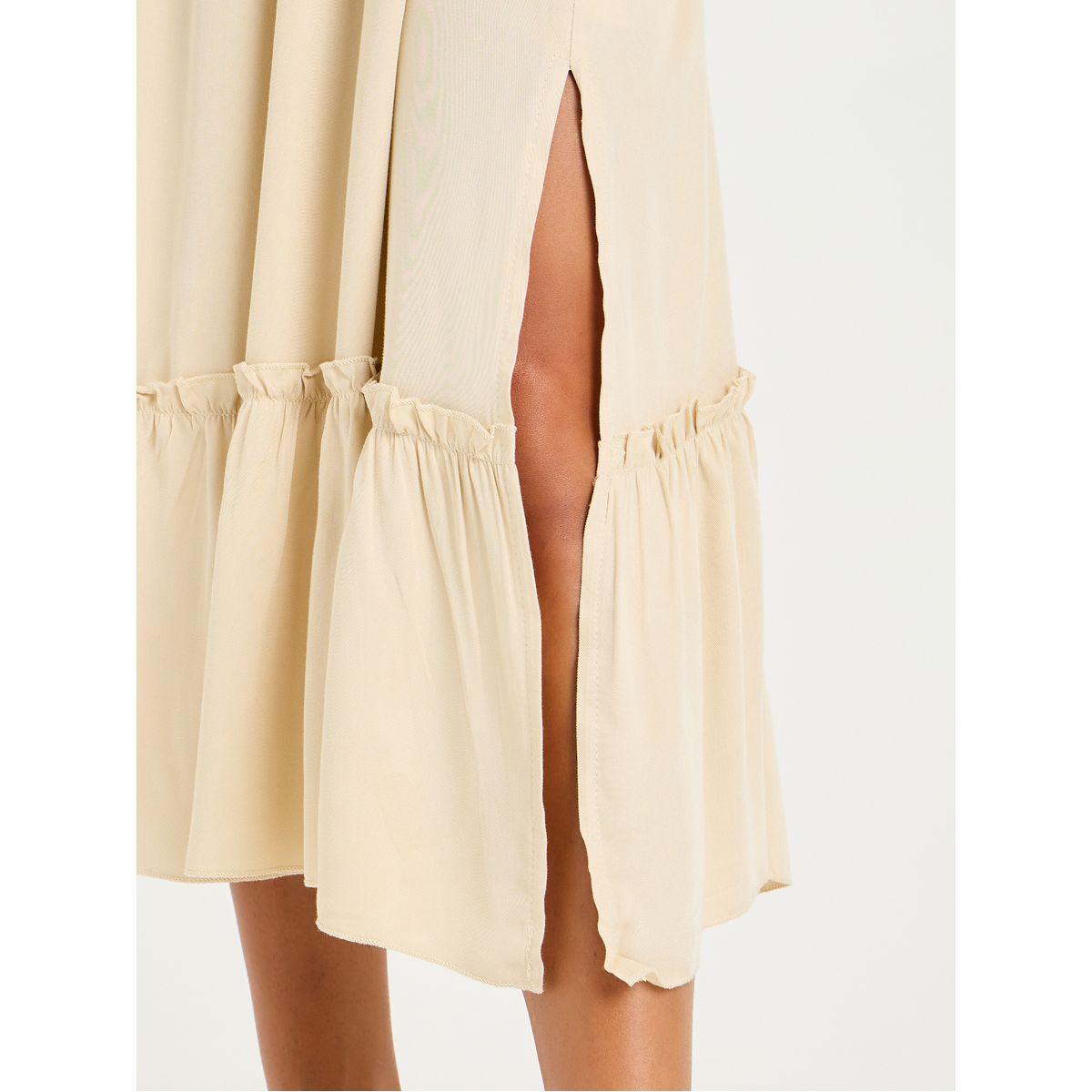 فستان ميدي بكسرات وكشكش-women-clothing-dresses-image-4