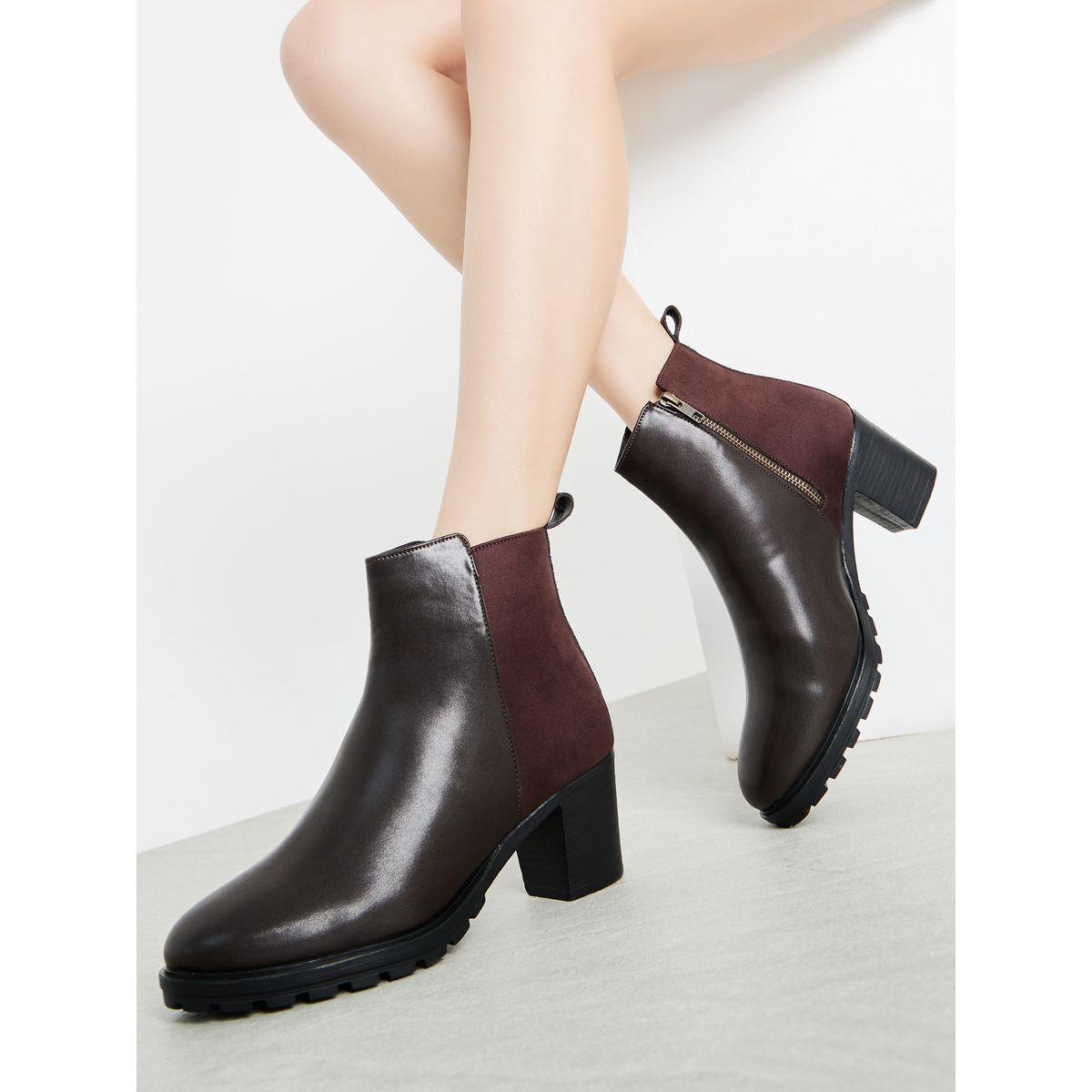 حذاء بوت بنمط كتل الالوان-women-shoes-boots-image-1
