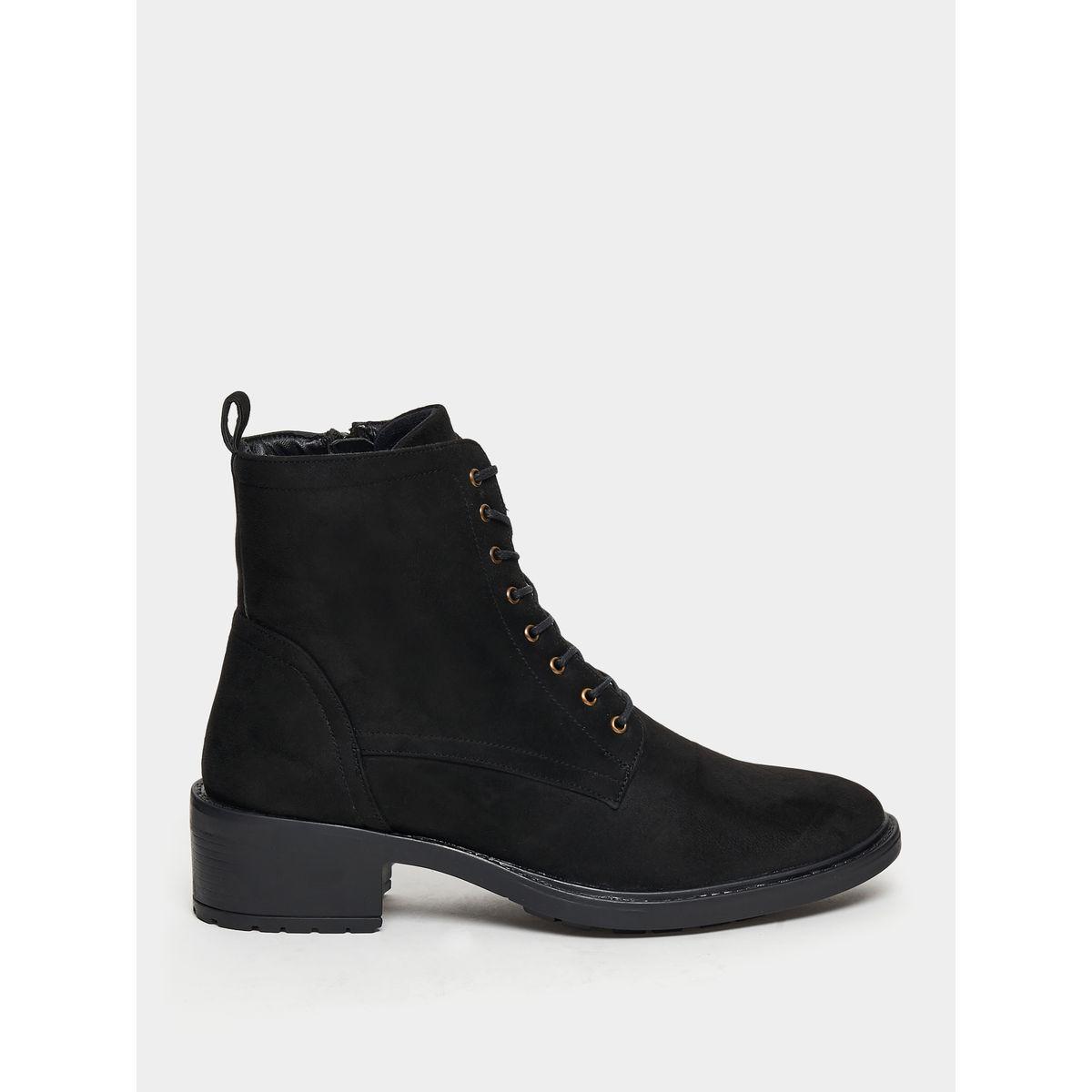 Styli Block Heel Lace Up Boots-women-shoes-boots-image-2