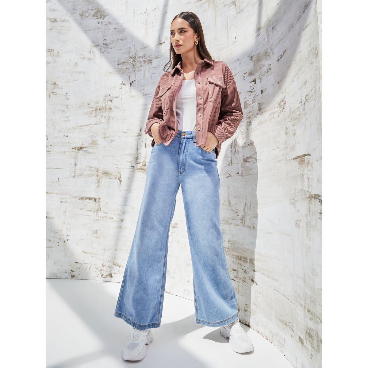 Styli Elevate Boxy Corduroy Jacket with Flap Pocket-women-winterwear-coatsandjackets-jackets-image-2