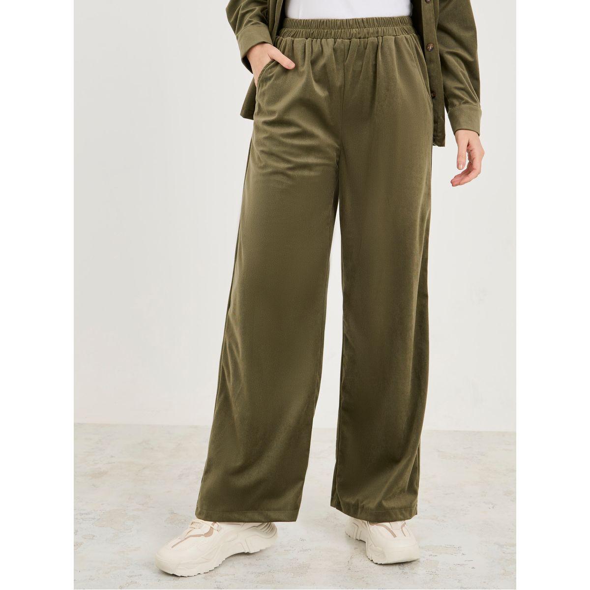 Styli Solid Corduroy Shirt & Pants Co-Ords-women-clothing-coordsets-image-3