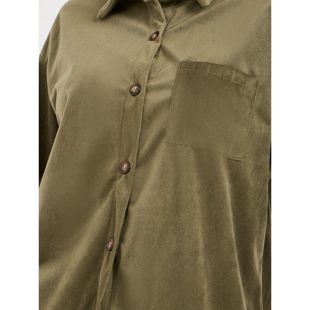 Styli Solid Corduroy Shirt & Pants Co-Ords-women-clothing-coordsets-image-5