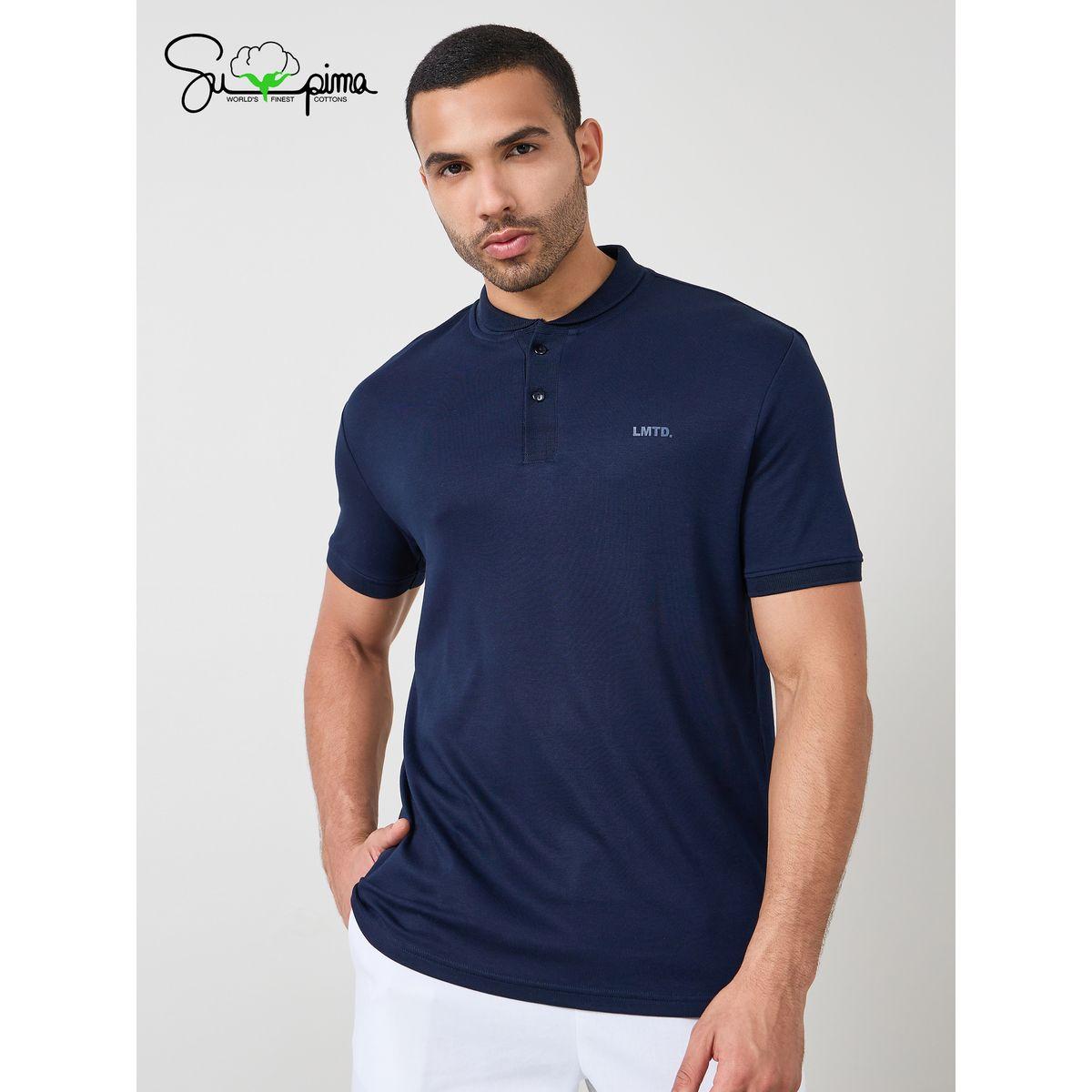 Styli Limited Luxe Supima Cotton Baseball Collar Regular Polo-men-clothing-tshirtsandpolos-polos-image-1