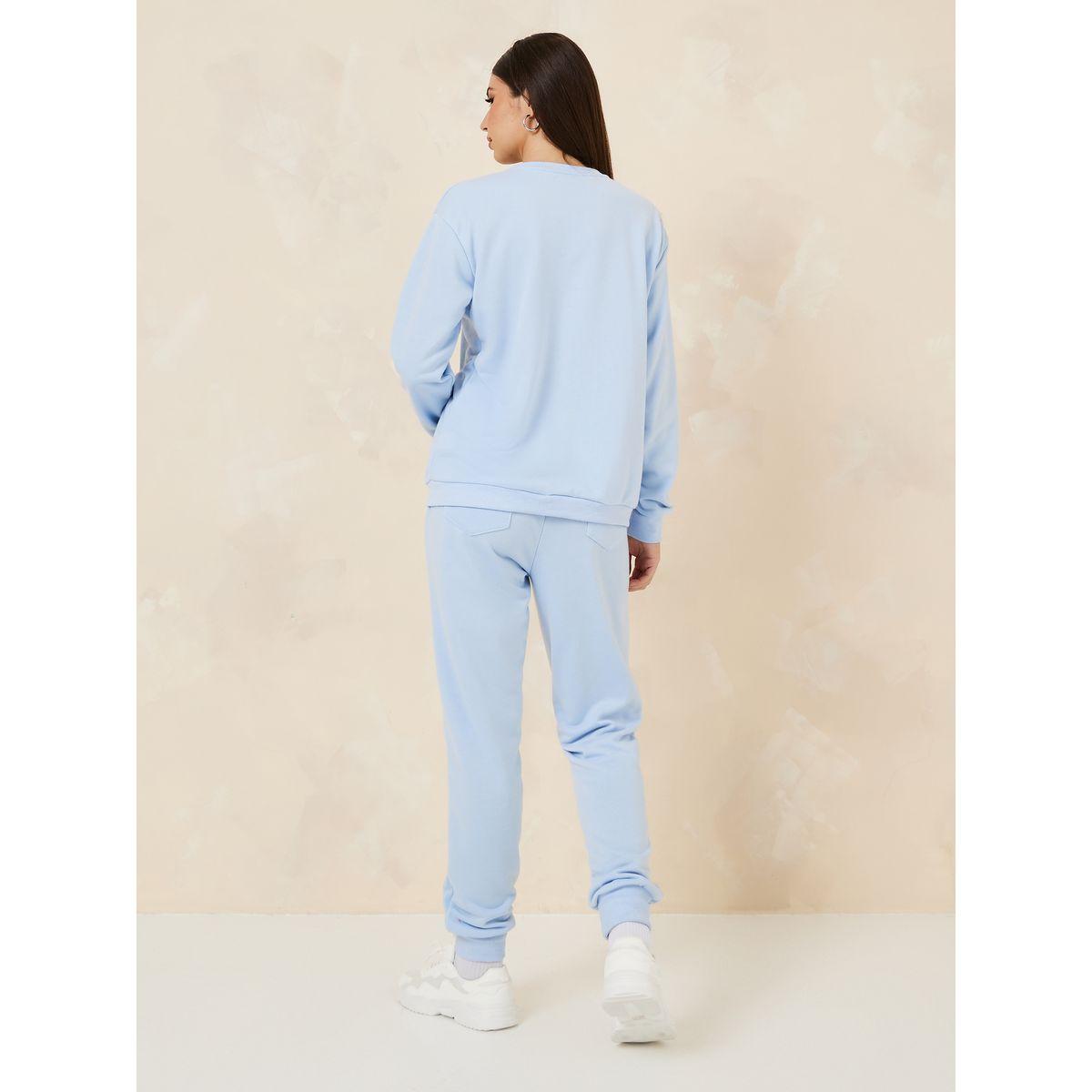 Styli Embroidered Slogan Sweatshirt & Jogger Co-Ords-women-clothing-coordsets-image-6