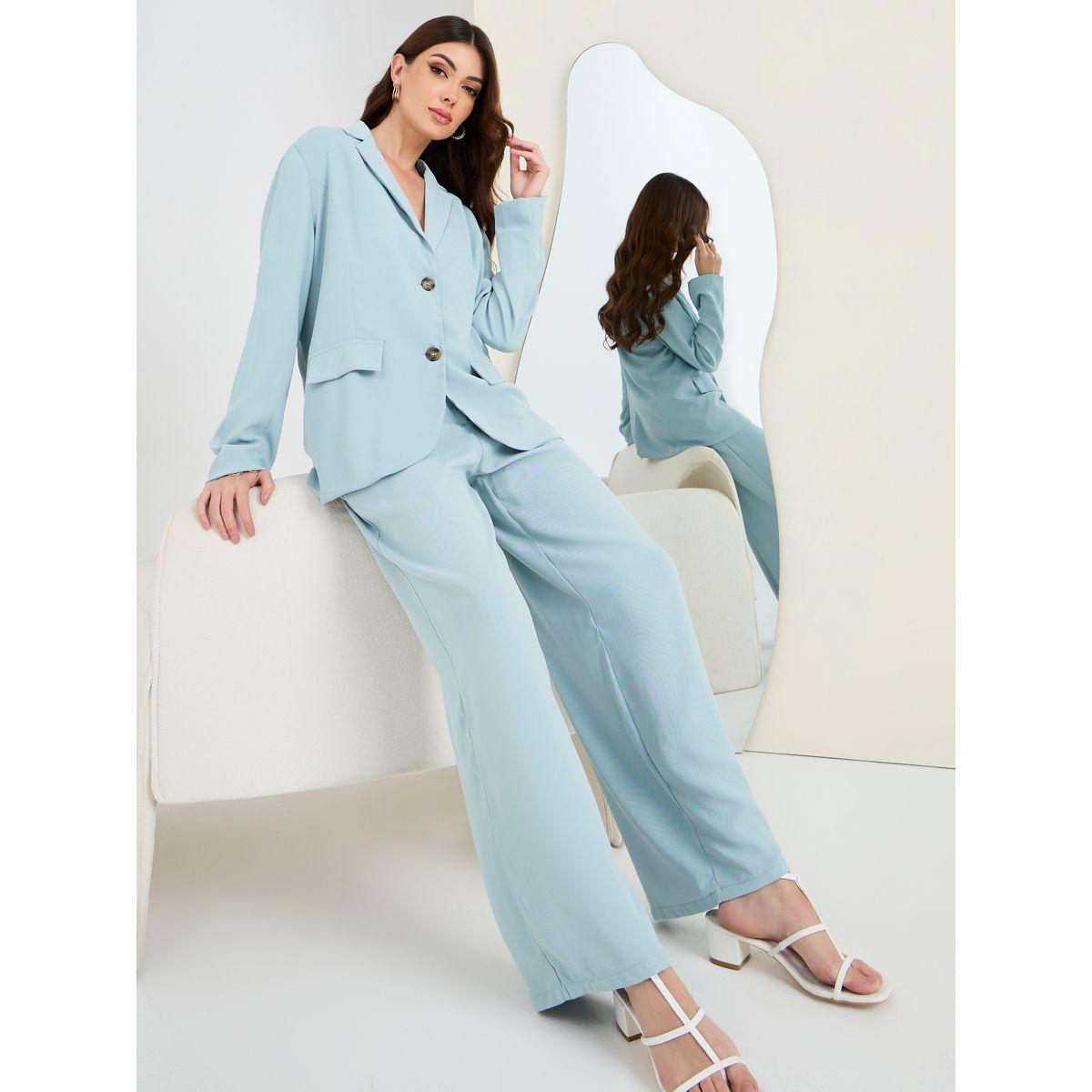 طقم منسق من ( بنطال + بليزر)-women-clothing-coordsets-image-1