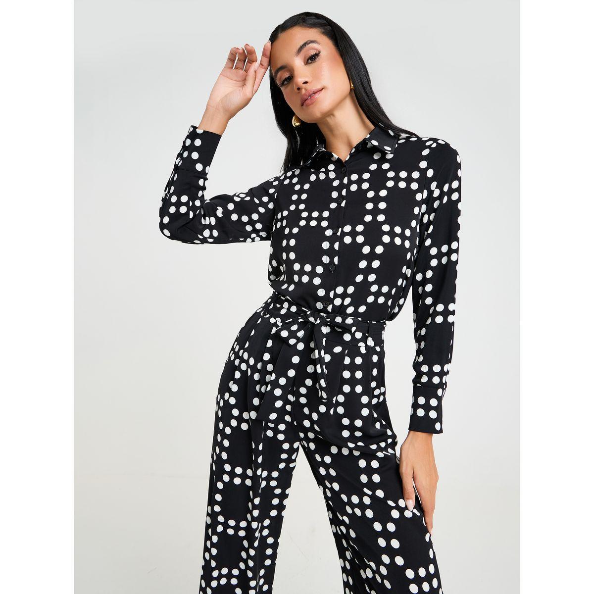 Styli Printed Shirt & Tie Up Trouser Set-women-clothing-coordsets-image-2