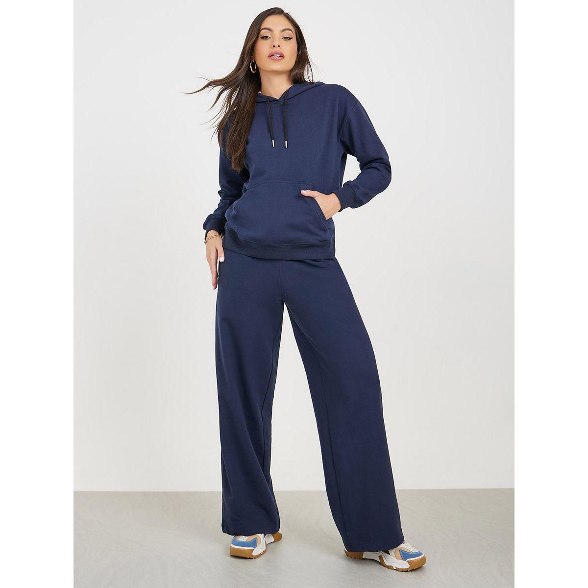 طقم منسق من جوغر وهودي سادة-women-clothing-coordsets-image-6