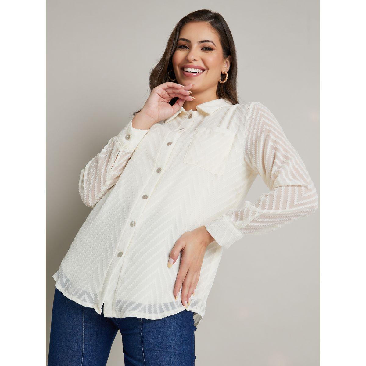 Styli Textured Zig Zag Detail Solid Shirt-women-clothing-shirtsandblouses-shirts-image-3
