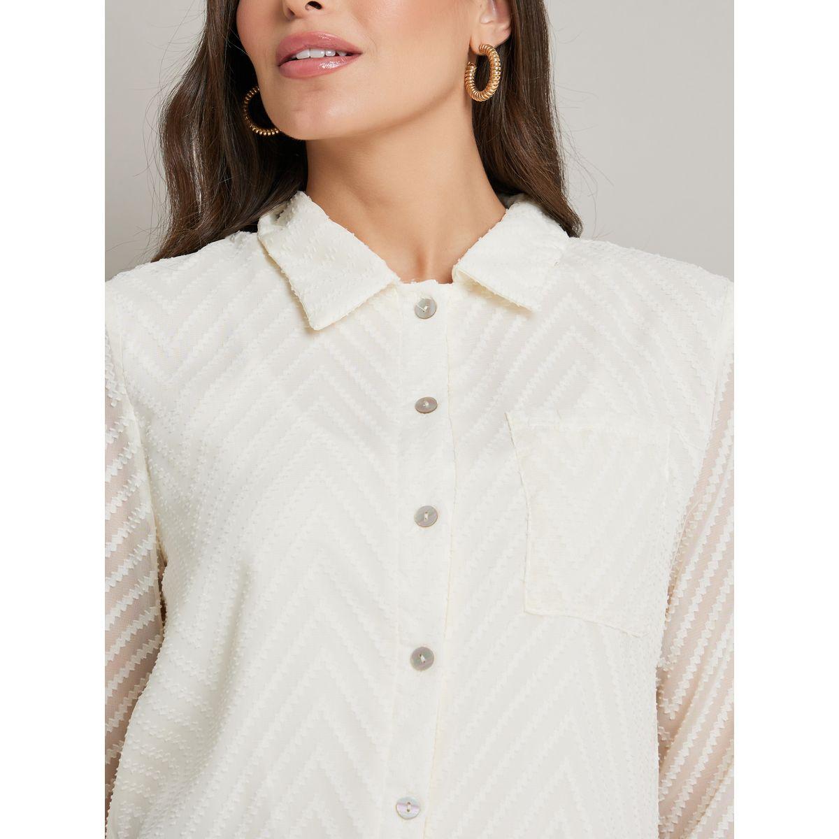 Styli Textured Zig Zag Detail Solid Shirt-women-clothing-shirtsandblouses-shirts-image-4