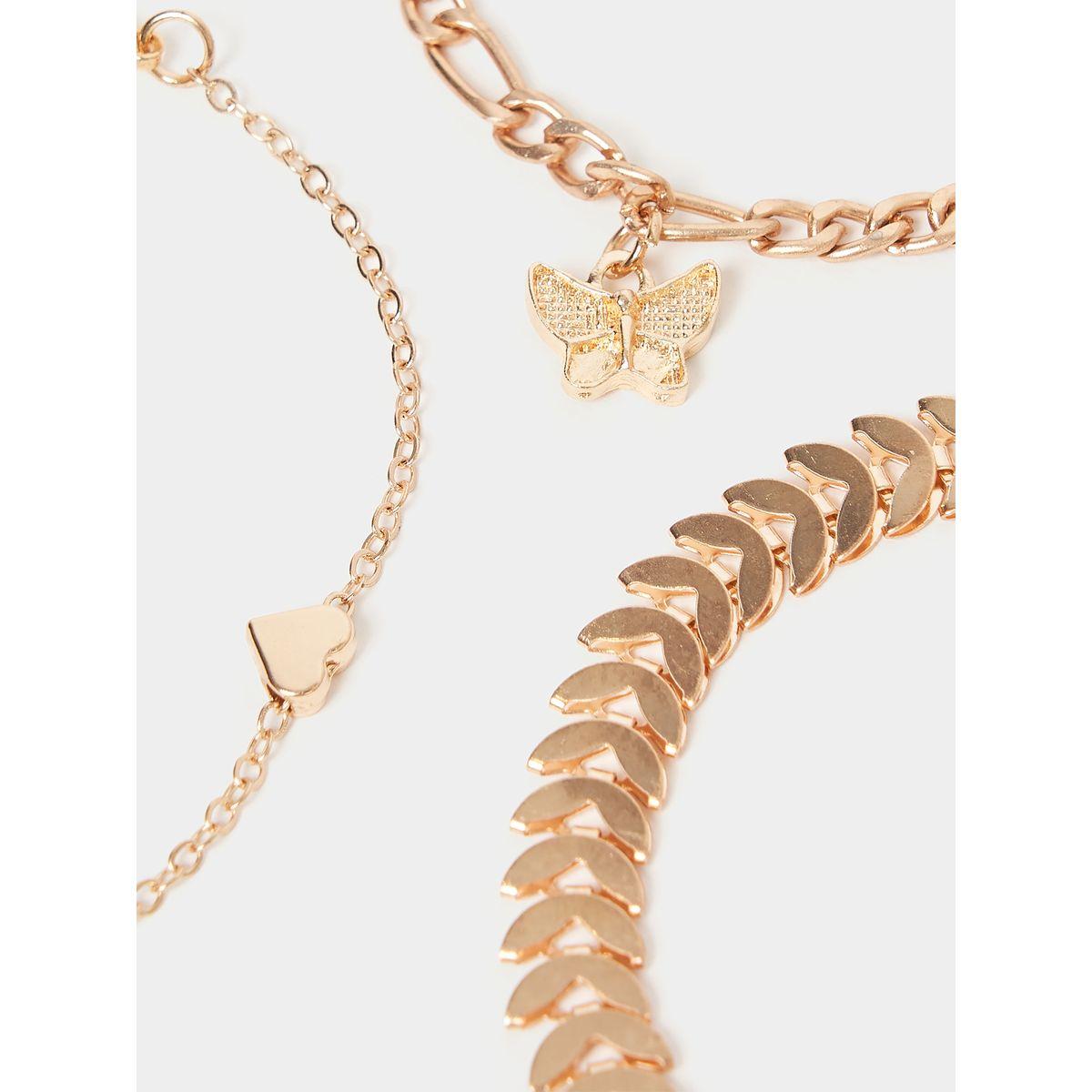 مجموعة من 3 خلاخيل متنوعة-women-watchesandjewellery-jewellery-anklets-image-2