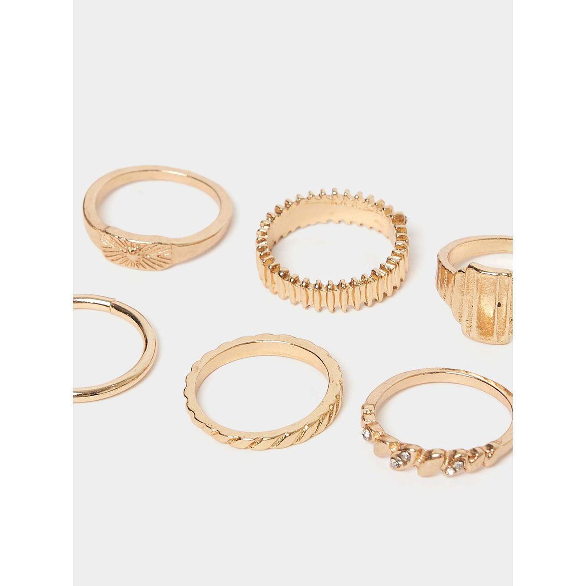 Styli Set Of 10 - Textured Assorted Rings-women-watchesandjewellery-jewellery-rings-image-3