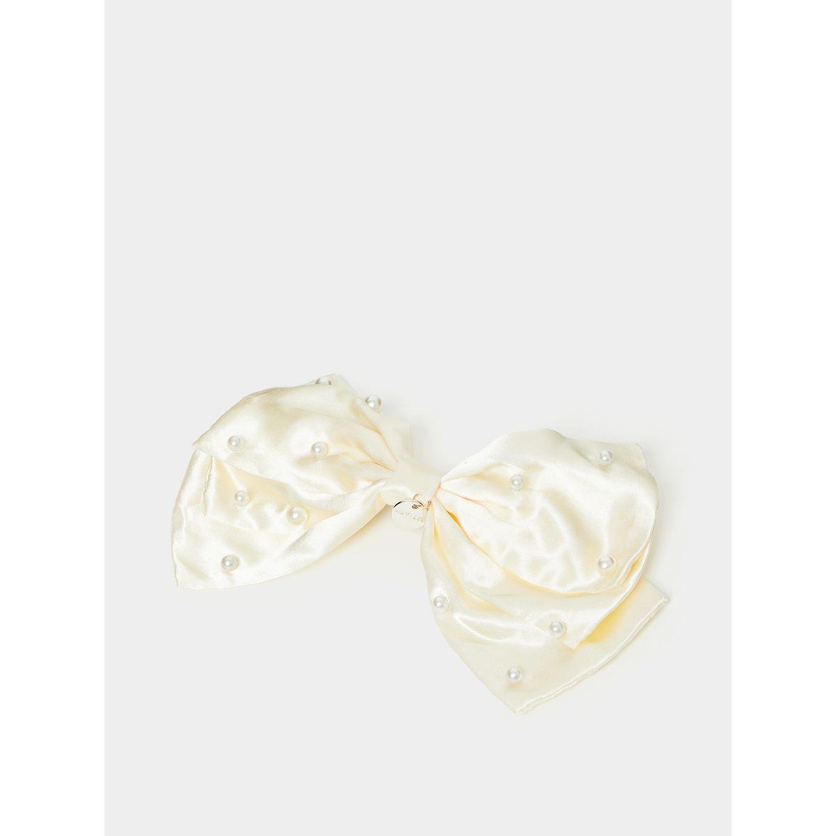 Styli Set of 2 - Faux Pearl Design Ribbon Hair Clip-women-hairaccessories-clips-image-1