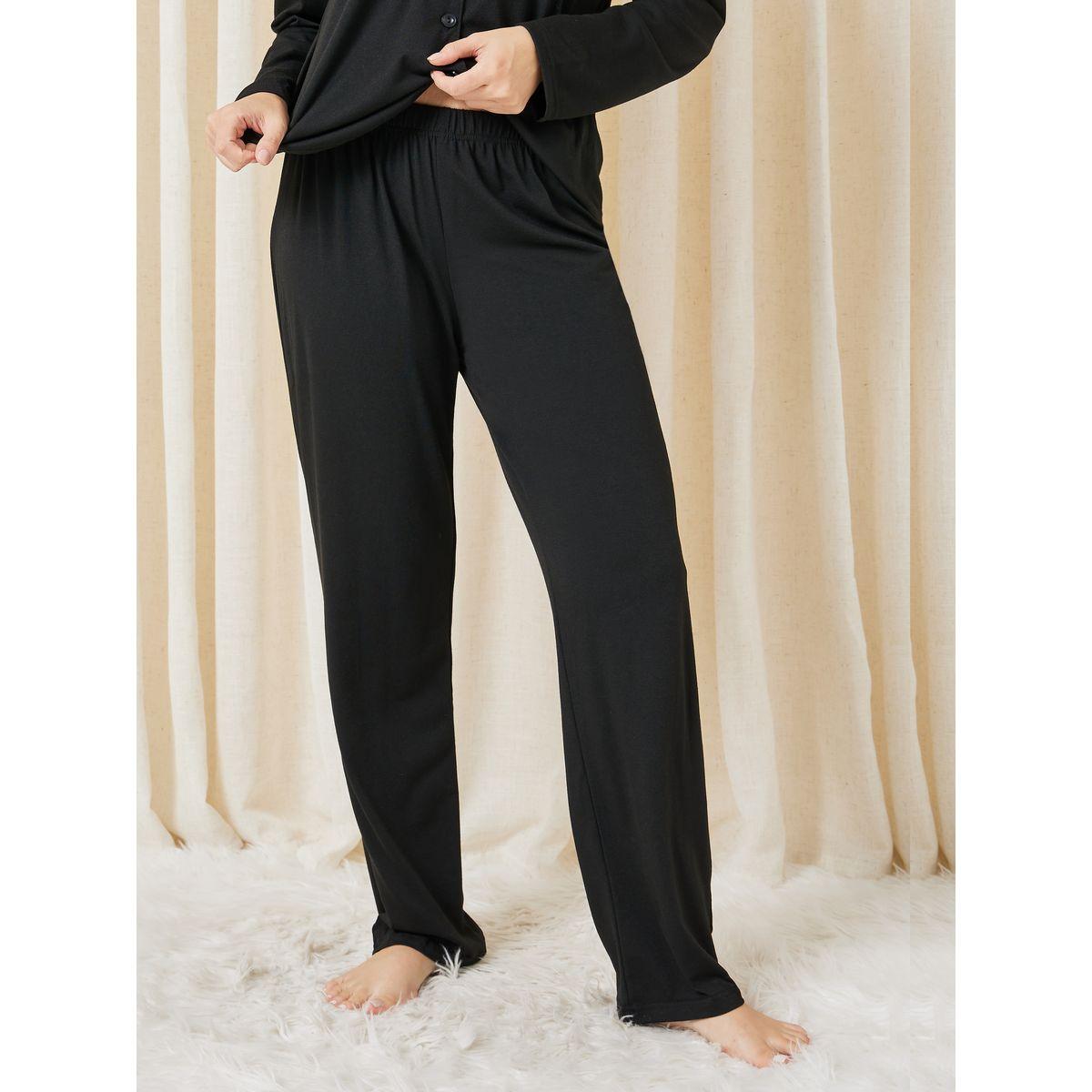 Styli Unwind Jersey Button Through Shirt & Pyjama Set-women-clothing-nightwear-pyjamas-longsets-image-5