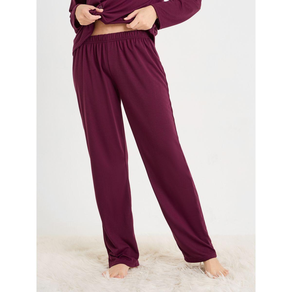 Styli Unwind Jersey Button Through Shirt & Pajama Set-women-clothing-nightwear-pyjamas-longsets-image-5