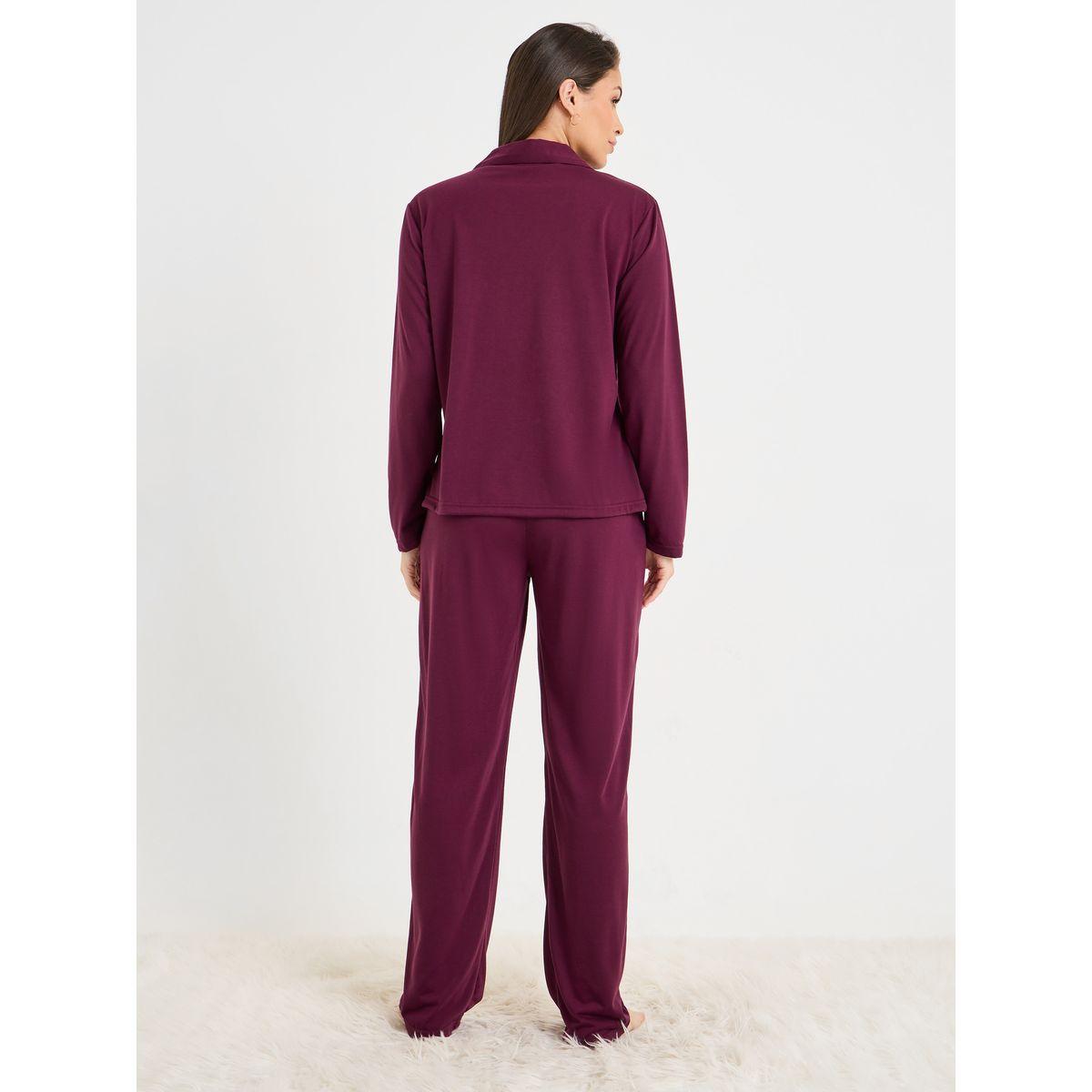 Styli Unwind Jersey Button Through Shirt & Pajama Set-women-clothing-nightwear-pyjamas-longsets-image-6