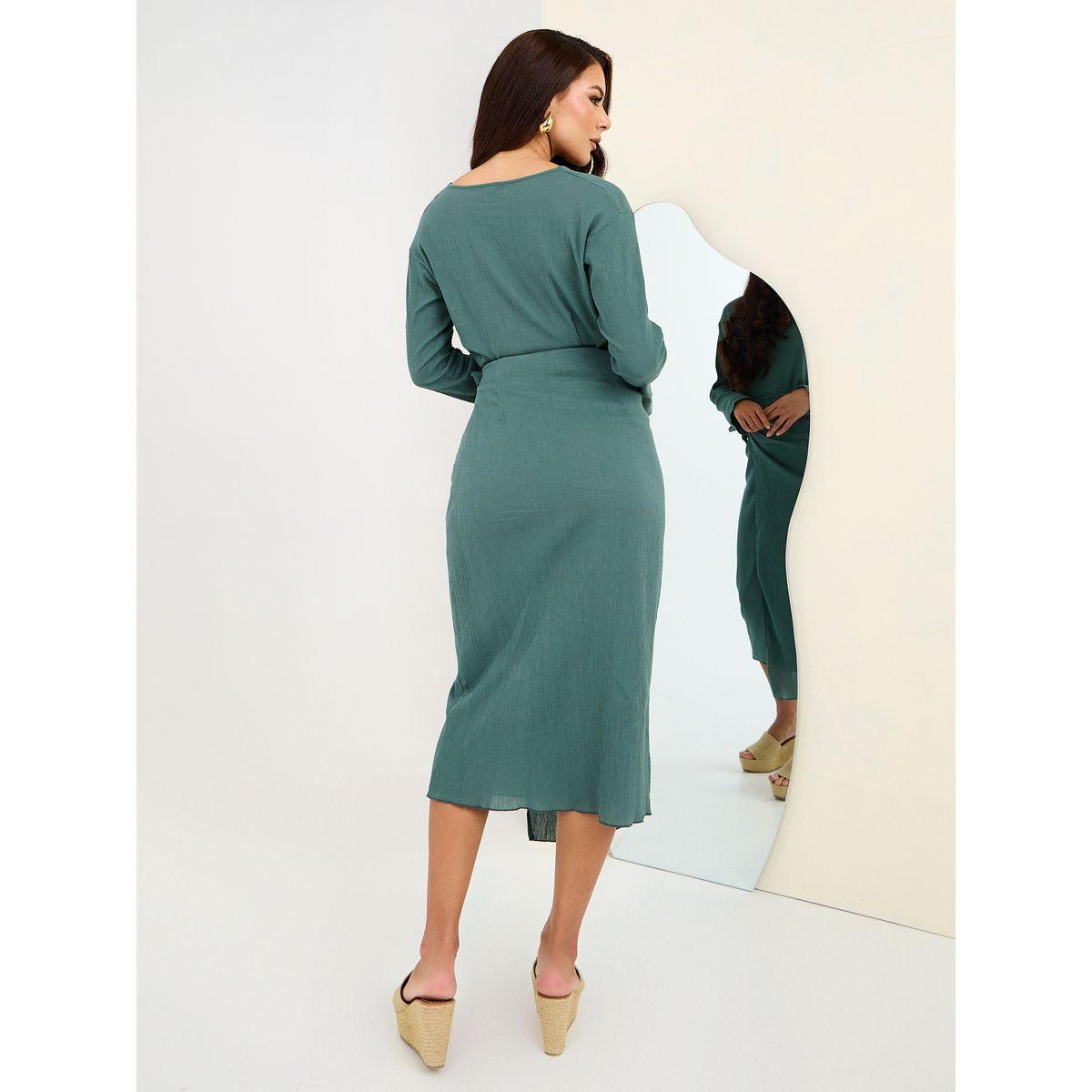 Styli Tie Front Wrap Midi Skirt-women-clothing-bottoms-skirts-image-4