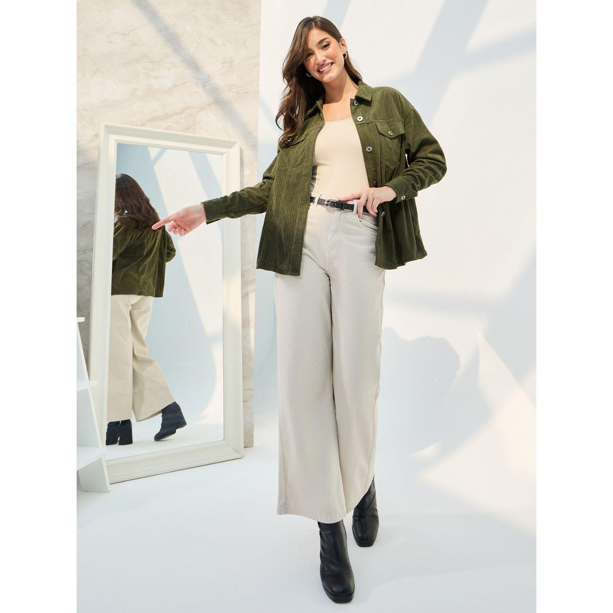 Styli Elevate Oversized Drop Shoulder Corduroy Jacket-women-winterwear-coatsandjackets-jackets-image-2