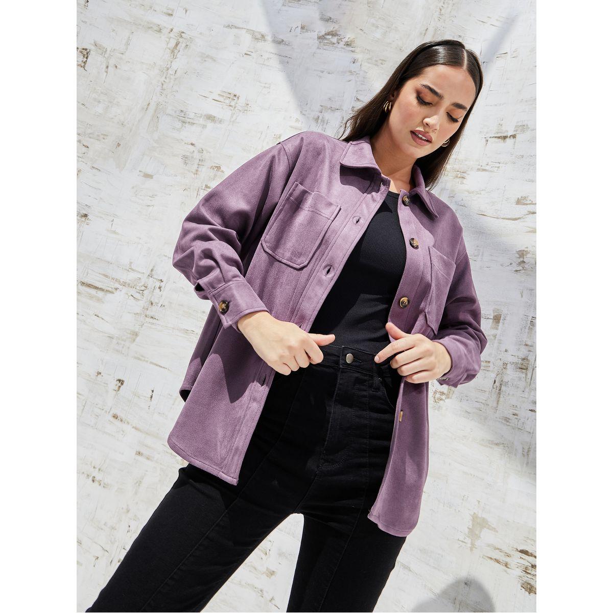 Styli Elevate Oversized Drop Shoulder Suede Look Jacket-women-winterwear-coatsandjackets-jackets-image-3