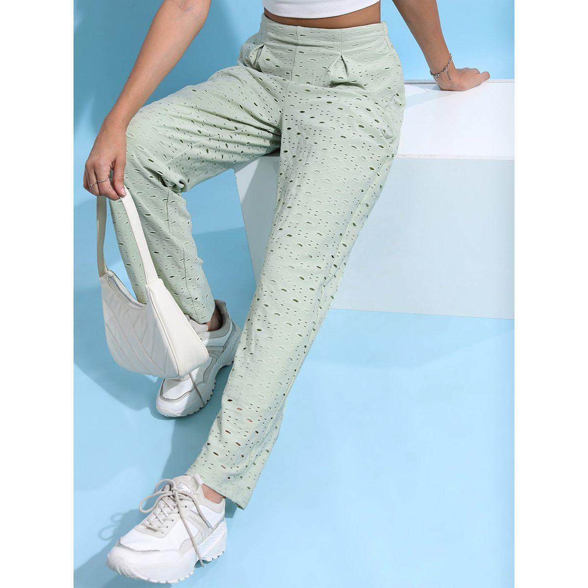 Ketch X Styli High Raised Schiffli Trousers With Folded Pleats-women-clothing-bottoms-trousers-image-1