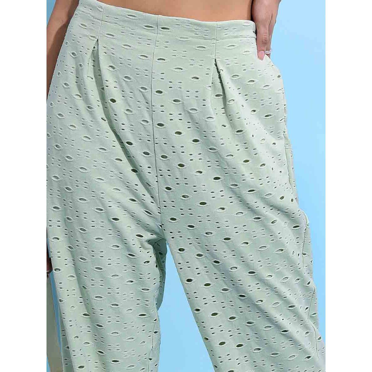 Ketch X Styli High Raised Schiffli Trousers With Folded Pleats-women-clothing-bottoms-trousers-image-5