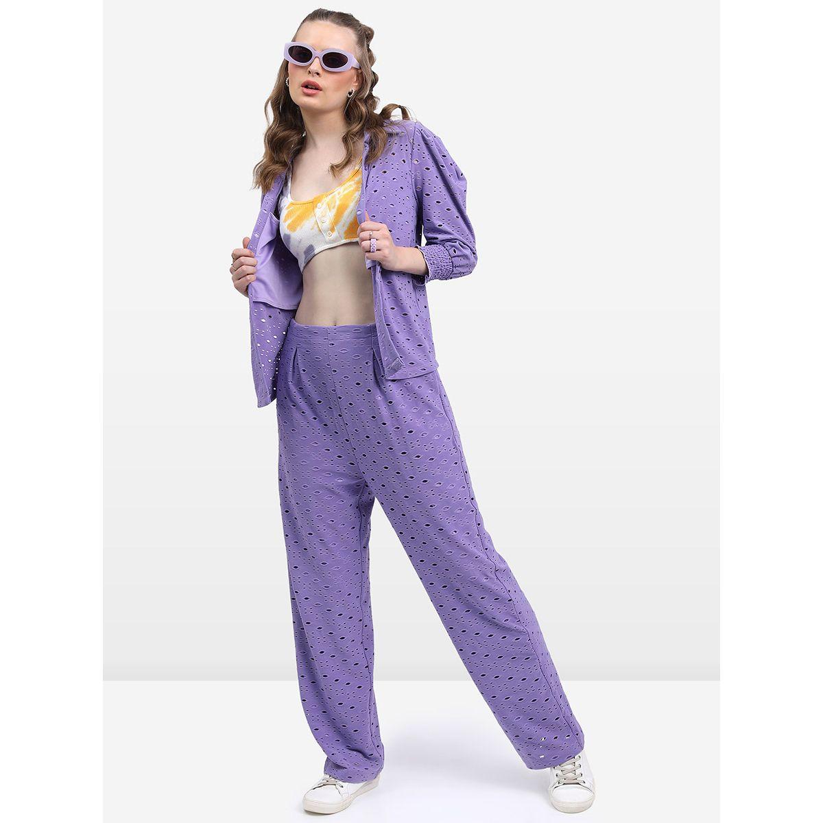 بنطال مزين بفتحات مع خصر عالي كيتش × ستايلي-women-clothing-bottoms-trousers-image-2