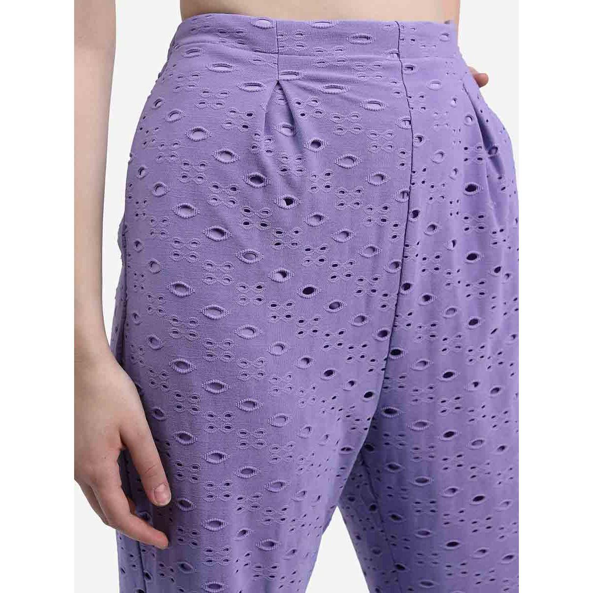 Ketch X Styli High Raised Schiffli Trousers With Folded Pleats-women-clothing-bottoms-trousers-image-5