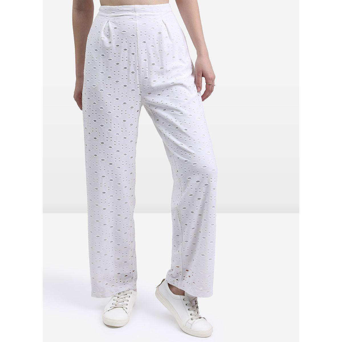 Ketch X Styli High Raised Schiffli Trousers With Folded Pleats-women-clothing-bottoms-trousers-image-1