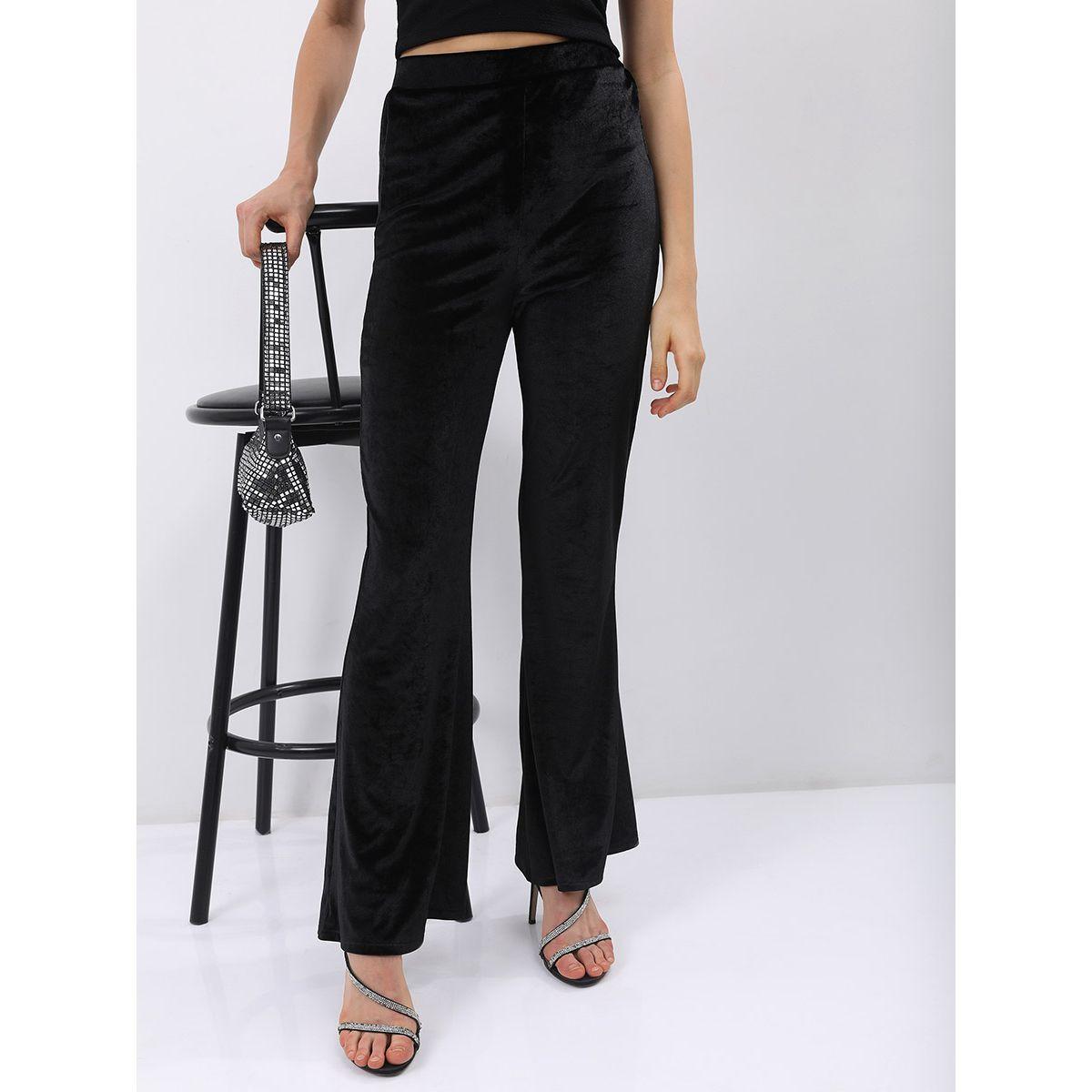 بنطال مخملي بخصر عالي طوكيو توكيز × ستايلي-women-clothing-bottoms-trousers-image-1