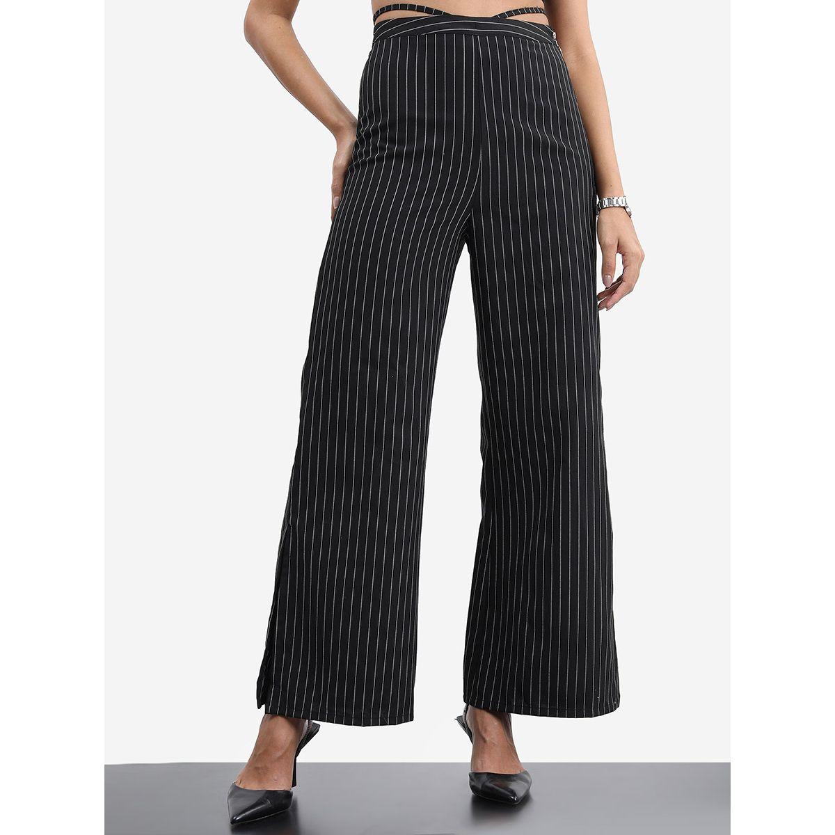 Tokyo Talkies X Styli Striped Trouser With Tie Up Waist-women-clothing-bottoms-trousers-image-1