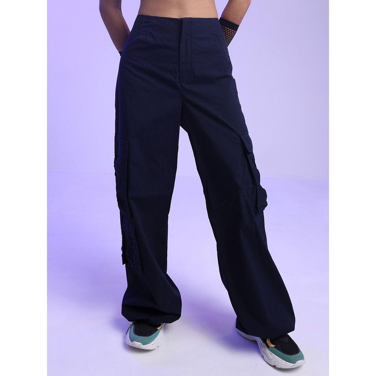بنطال كارجو سادة بخصر منخفض طوكيو توكيز × ستايلي-women-clothing-bottoms-trousers-image-1