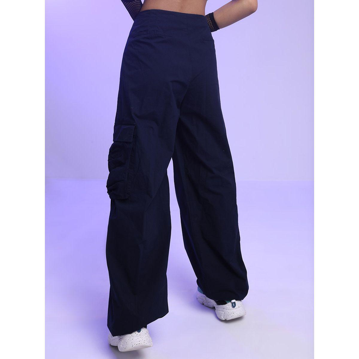 بنطال كارجو سادة بخصر منخفض طوكيو توكيز × ستايلي-women-clothing-bottoms-trousers-image-3