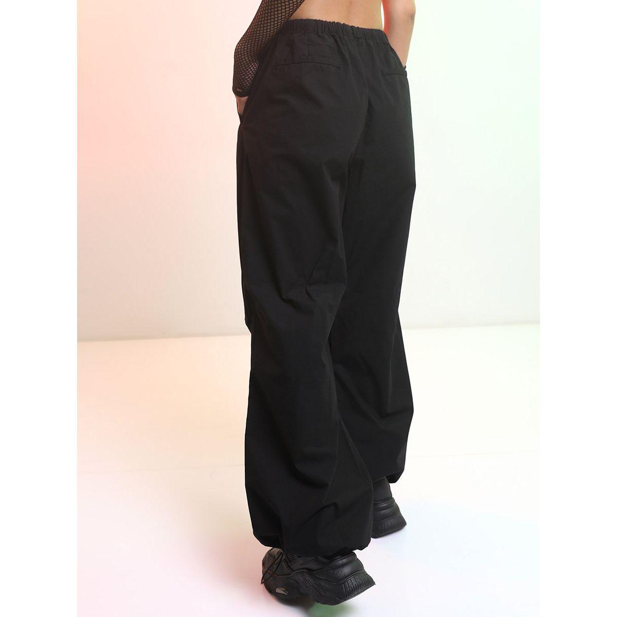 Tokyo Talkies X Styli Streetwise Solid Parachute Pants-women-clothing-bottoms-trousers-image-3