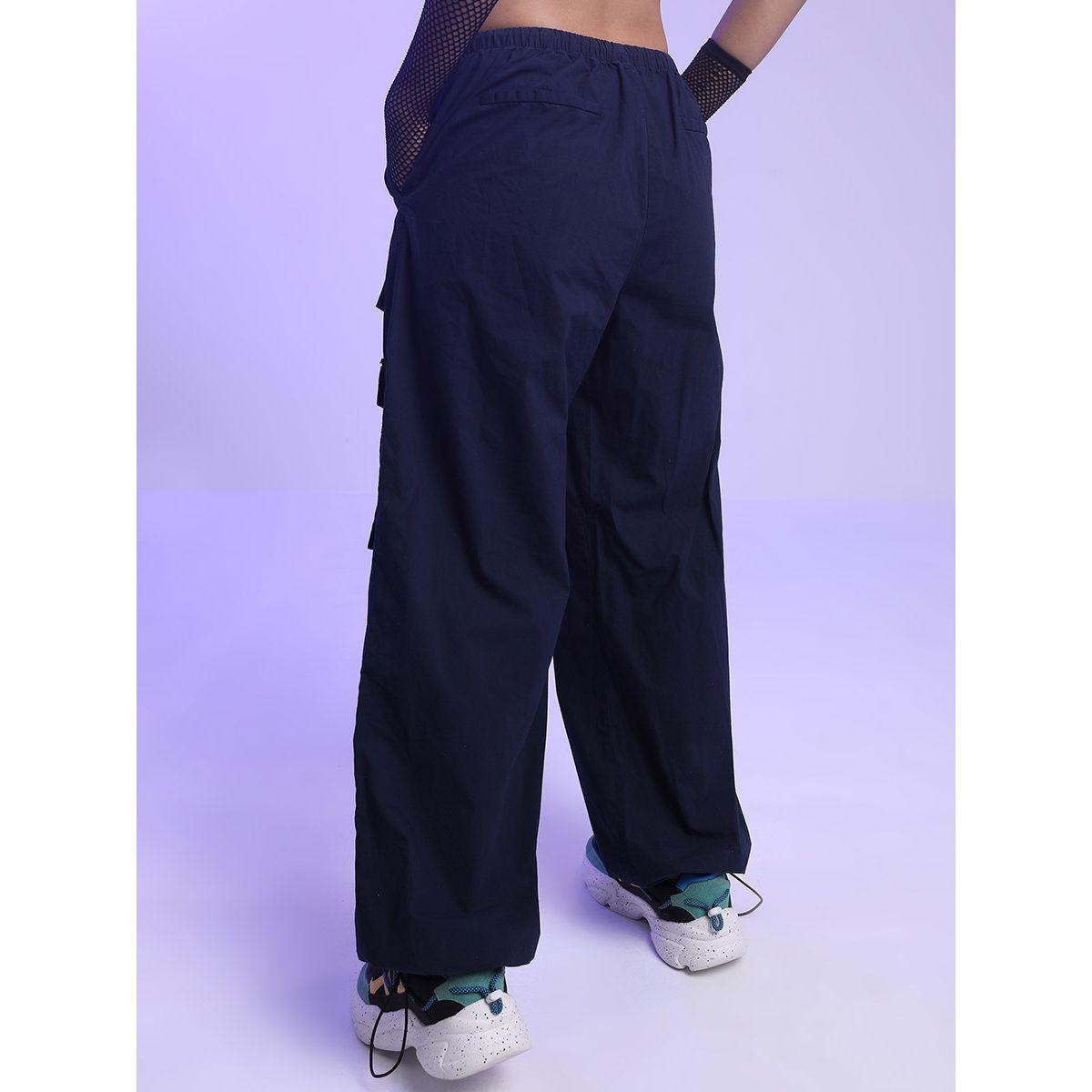 Tokyo Talkies X Styli Streetwise Solid Parachute Cargo Pants-women-clothing-bottoms-trousers-image-3
