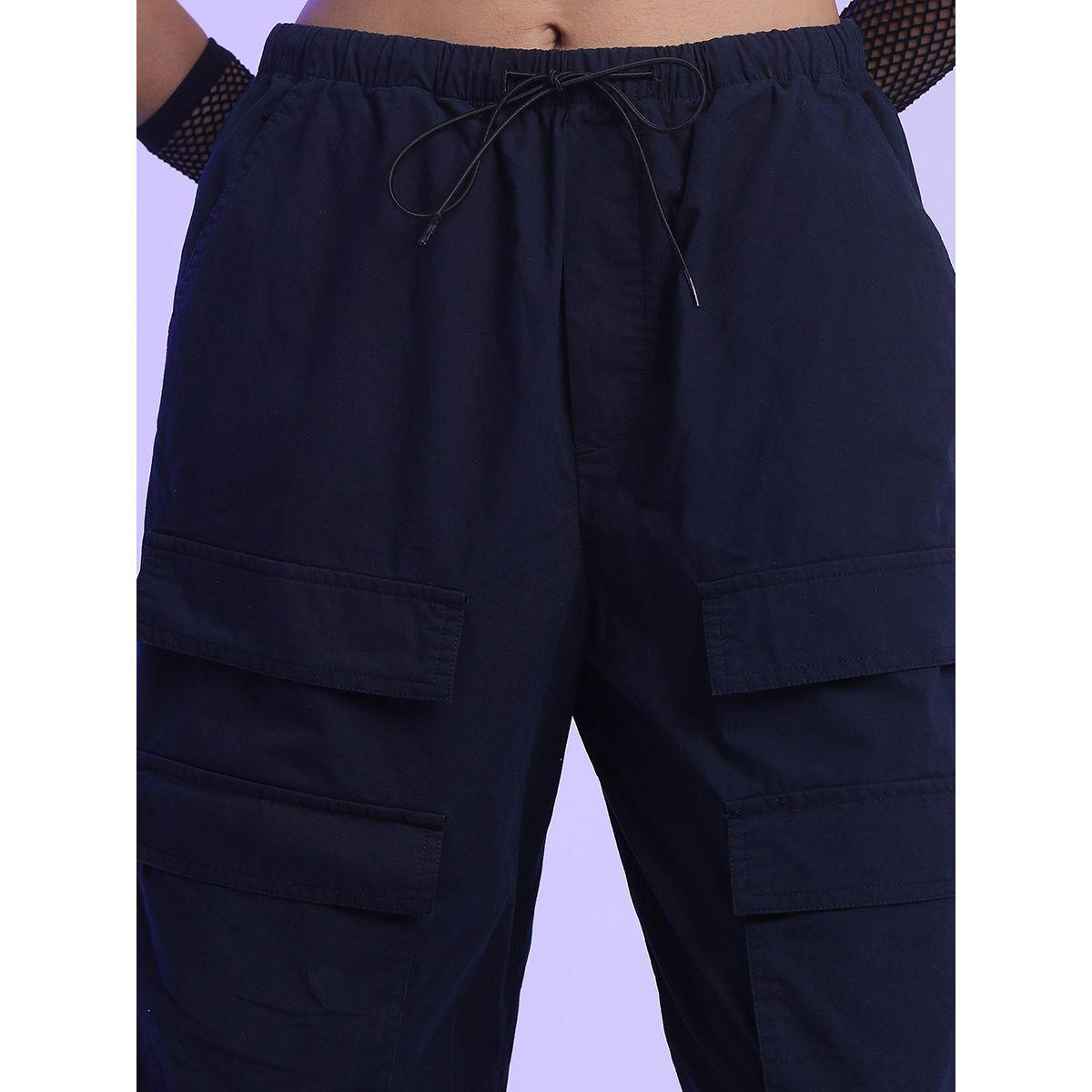 Tokyo Talkies X Styli Streetwise Solid Parachute Cargo Pants-women-clothing-bottoms-trousers-image-5