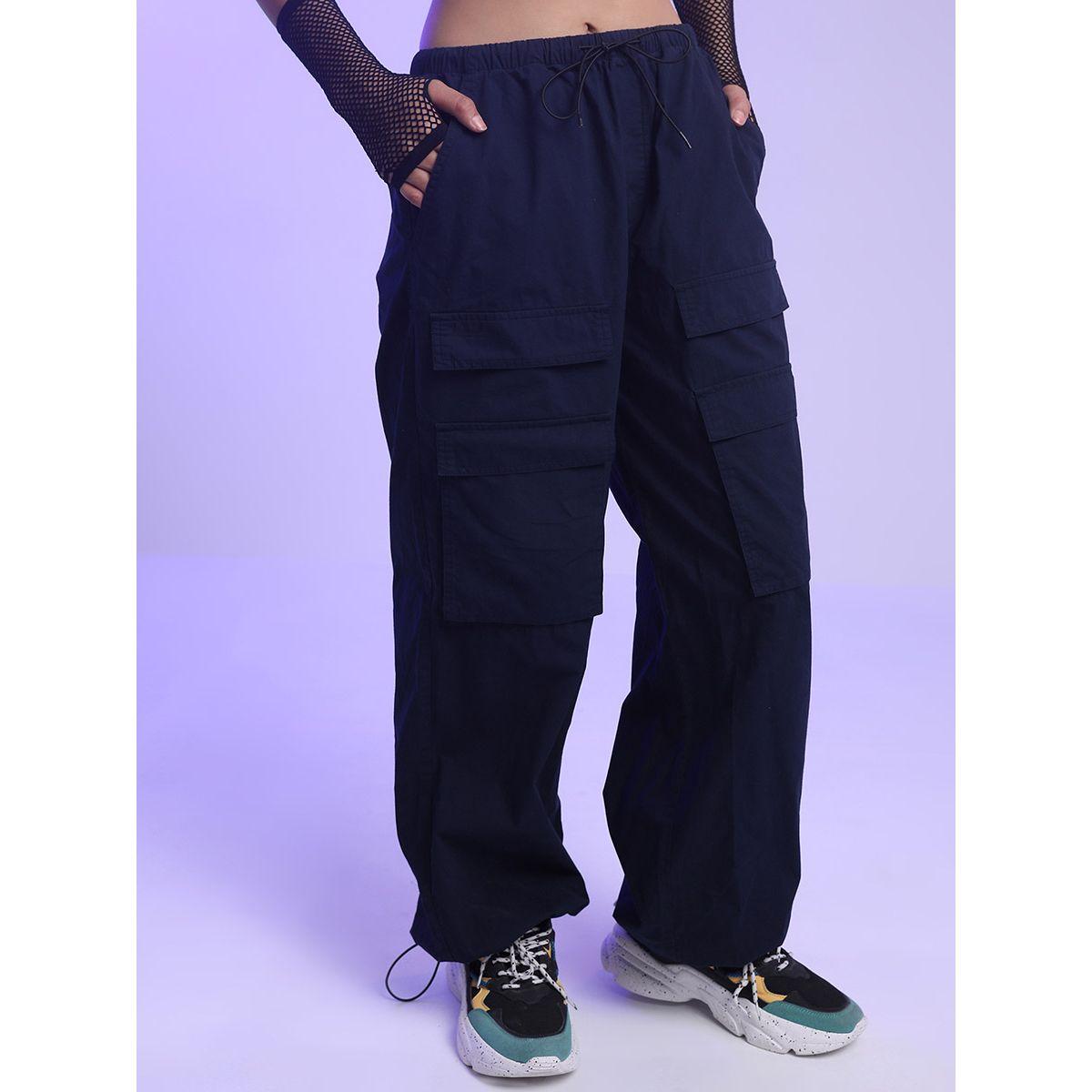 Tokyo Talkies X Styli Streetwise Solid Parachute Cargo Pants-women-clothing-bottoms-trousers-image-6