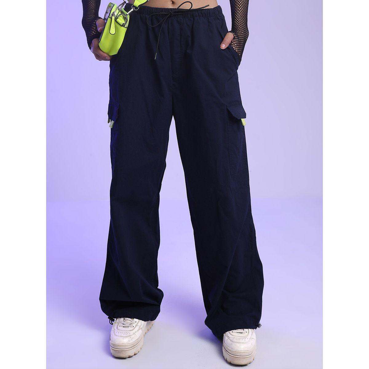 Tokyo Talkies X Styli Streetwise Solid Parachute Cargo Pants-women-clothing-bottoms-trousers-image-6