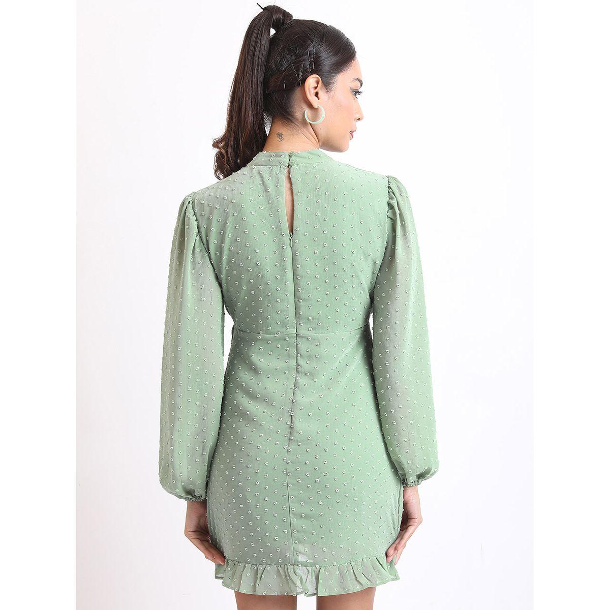 فستان قصير بتداخلات كشكش كيتش × ستايلي-women-clothing-dresses-image-3
