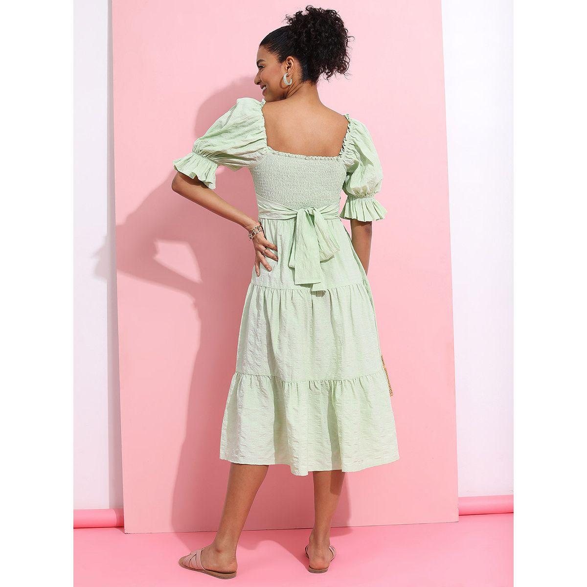 فستان ميدي باكمام منفوشة طوكيو توكيز × ستايلي-women-clothing-dresses-image-3