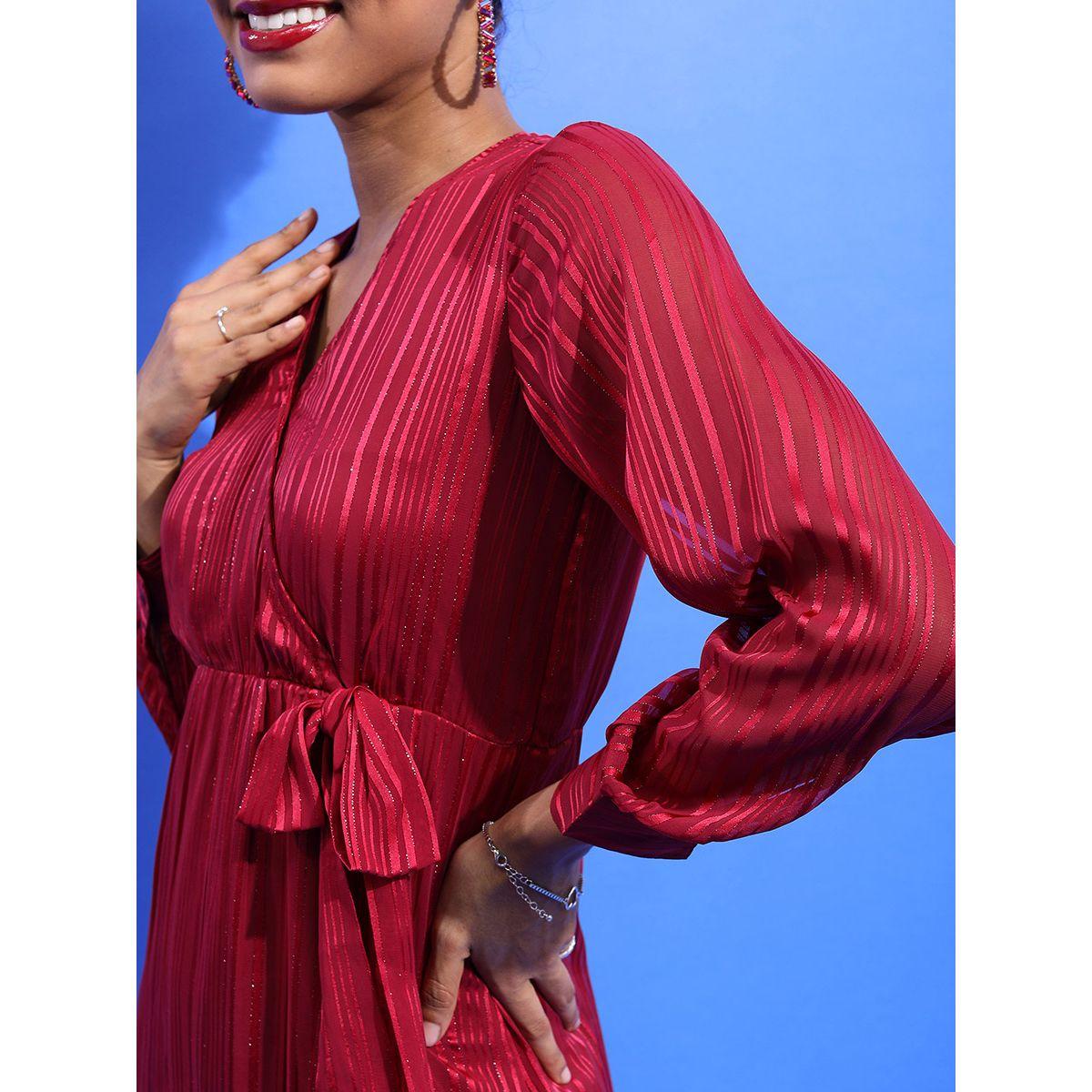 فستان قصير ساتان بنمط لف طوكيو توكيز × ستايلي-women-clothing-dresses-image-5