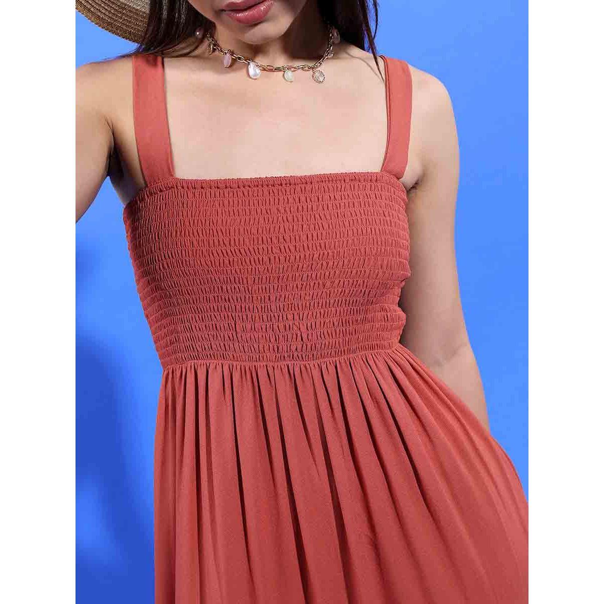 فستان طويل بياقة واسعة وكسرات طوكيو توكيز × ستايلي-women-clothing-dresses-image-5