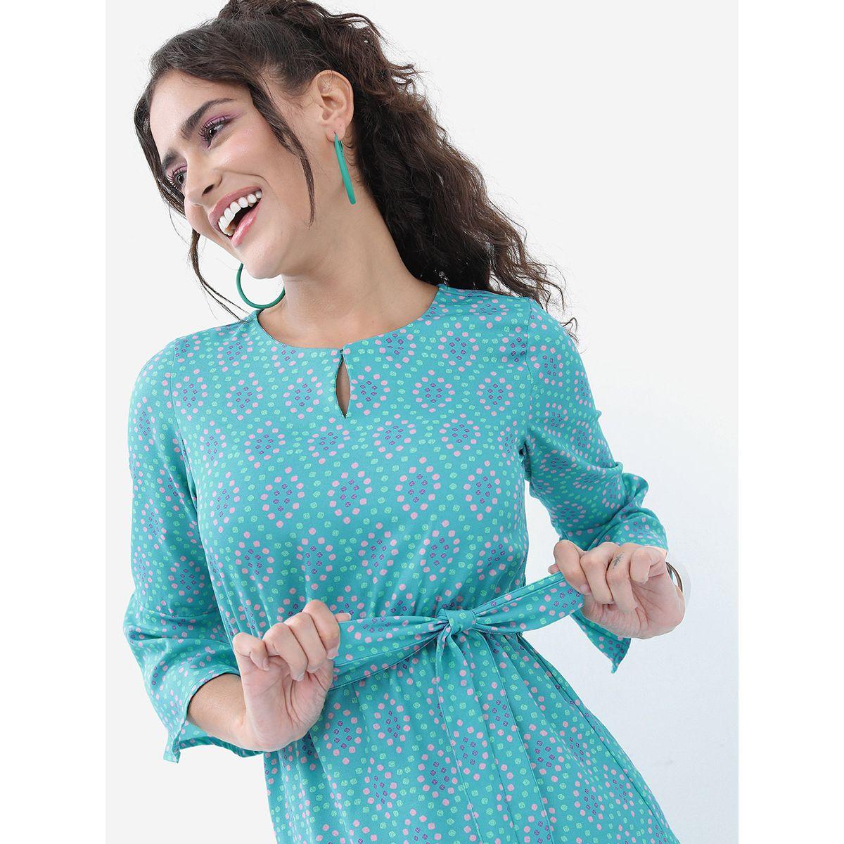 فستان ميدي مع حزام خصر فيشود × ستايلي-women-clothing-dresses-image-6