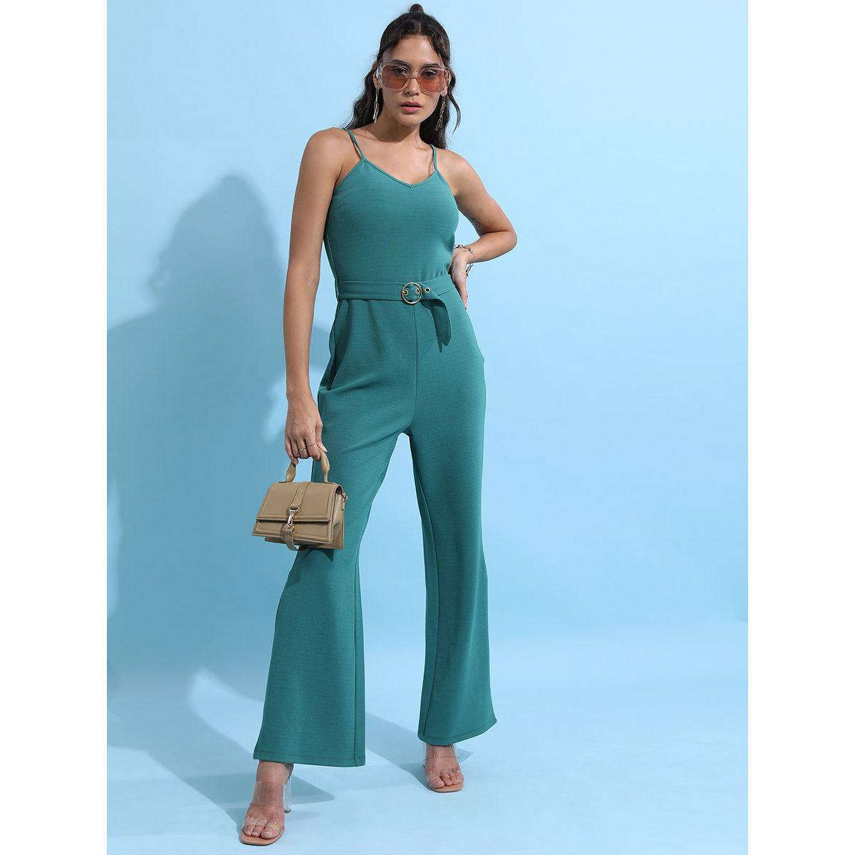 Tokyo Talkies X Styli Solid Jumpsuit With Belt and Side Slit-women-clothing-jumpsuits-image-1