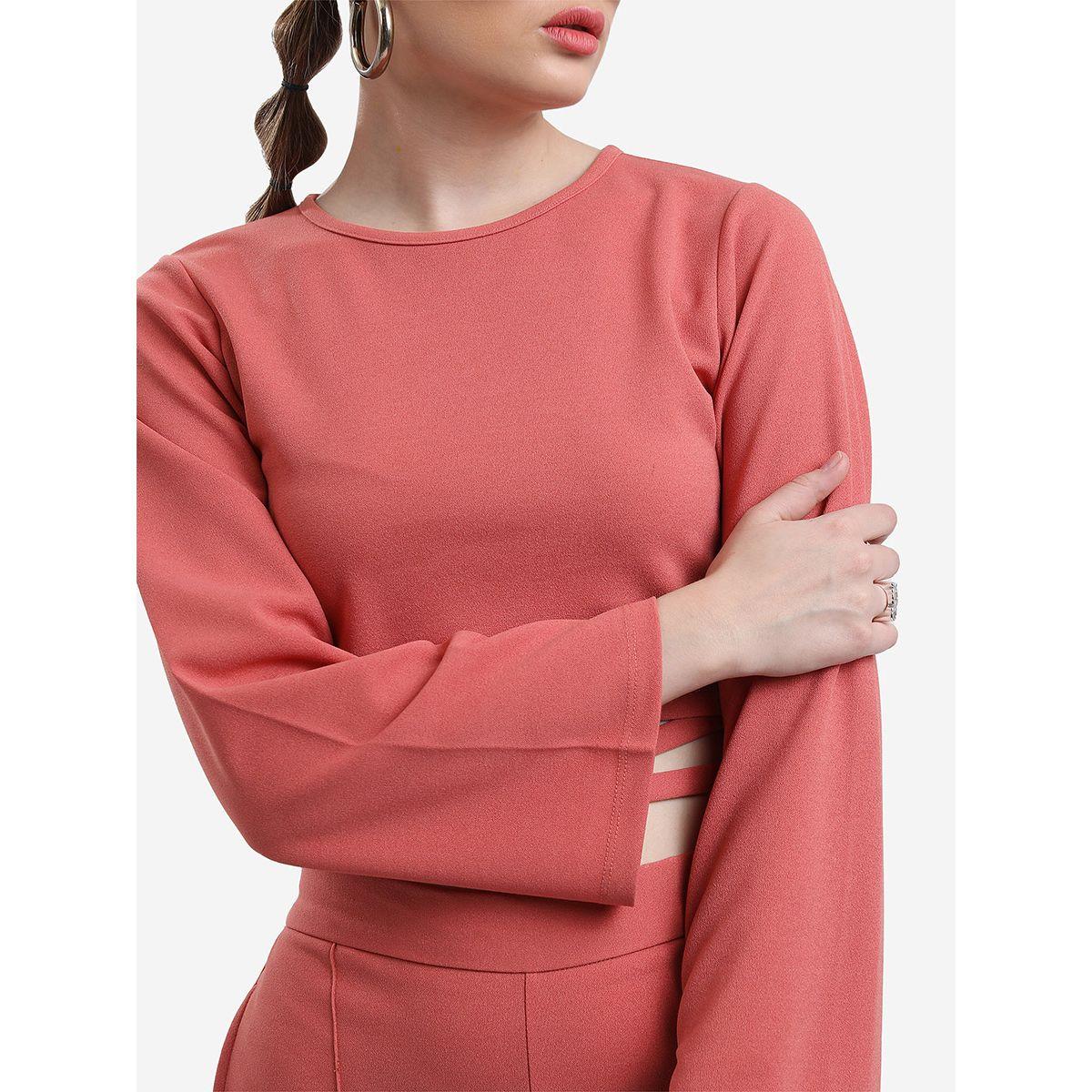 طقم من ( بنطال + بلوزة قصيرة ) كيتش × ستايلي-women-clothing-coordsets-image-4