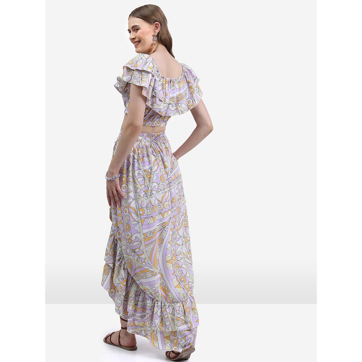 Ketch X Styli Printed Crop Top & Asymmetric Skirt Set With Ruffle Hem-women-clothing-coordsets-image-3