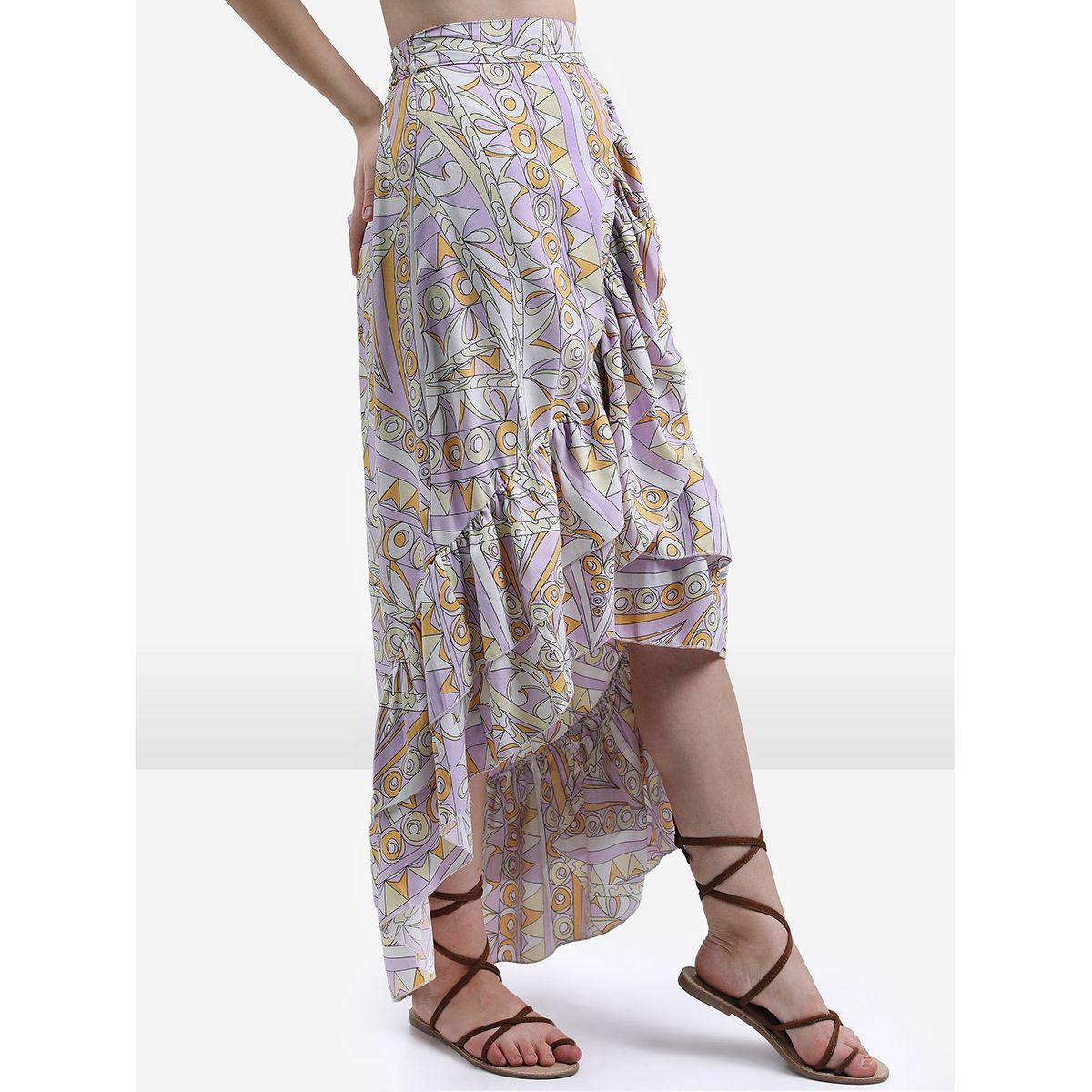 Ketch X Styli Printed Crop Top & Asymmetric Skirt Set With Ruffle Hem-women-clothing-coordsets-image-7
