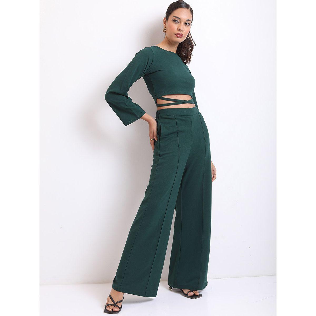 Ketch X Styli Cross Strap Crop Top & Flared Pant Set-women-clothing-coordsets-image-5